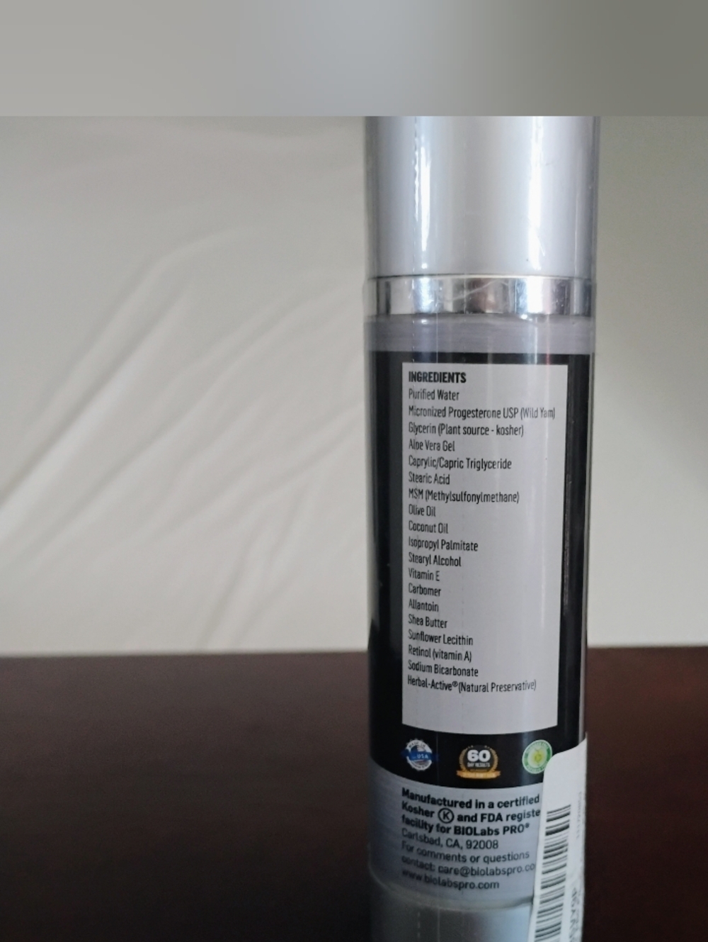 P75 Maxx Natural Cosmetic Cream - Silver & Black Pump Bottle 3.6 oz - Picture 3 of 3